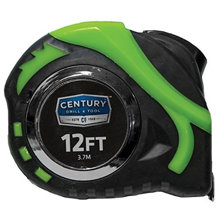 CENTURY DRILL & TOOL Century Drill & Tool 72816 Tape Measure High Visibility; 12 ft. x 0.5 in. 72816